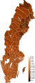 Mapa de resultado del Partido Socialdemócrata Sueco (S)