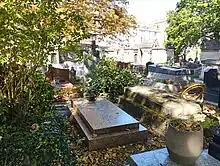 Tumba de Robert Thomas en el cementerio de Montmartre.