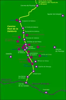 Despoblados del área del valle de la Valdavia.