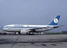 Airbus A310 de Sabena en el aeropuerto de París-Charles de Gaulle (1985)