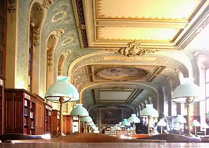 La Sala Saint-Jacques, la sala de lectura de la biblioteca de la Sorbona (1897).