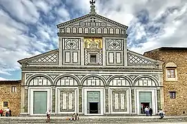 Fachada de la basílica de San Miniato al Monte