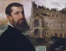 Autorretrato ante el Coliseo (Museo Fitzwilliam de Cambridge)