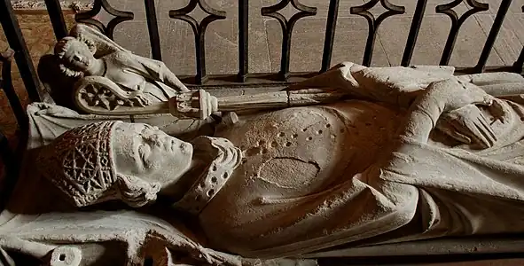 Efigie yacente de Arnaldo Barbazán, siglo XIV