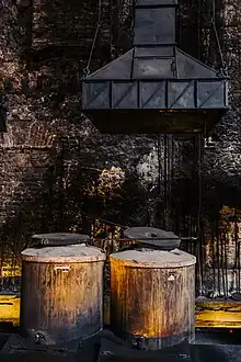 Hornos de Fundición dentro del Salón de fundición en el Museo Numismático Nacional