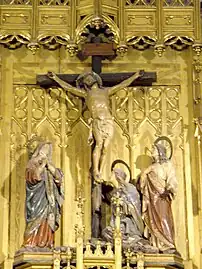 Calvario del retablo de la iglesia de Santa María de Sestao  en Vizcaya en el País Vasco (España).