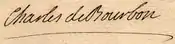 Firma de Carlos de Borbón