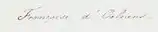 Firma de Francisca de Orleans