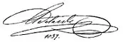 Firma de Adelaida de Sajonia-Meiningen