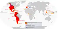 Máxima extensión del imperio español.