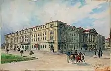 Teatro Skarbek, acuarela de T. Ribrovski (1900)