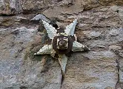 Una placa de anclaje en forma de estrella en Nueva York, Estados Unidos