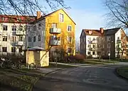 Las "casas estrella" (stjärnhusen) de Backström & Reinius en Gröndal y Rosta, construidas en las décadas de 1940 y 1950