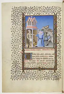 Primera miniatura de Eunuchus, fol. 4v
