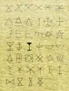 Catálogo de tipos de siglas poveiras/marcas de cantería identificadas en la ermita del monte de Santa Tecla