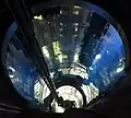 Vista desde dentro del ascensor en 2019