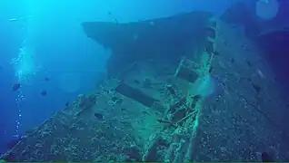 Lugar del impacto y explosión