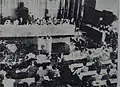 Delegados en el III Congreso de la CMF, celebrado el 22 de junio de 1959 en Skopje.