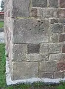 Tras el diablo Boruta en la pared de la torre