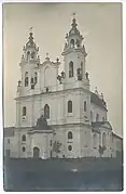 Iglesia dominica de  Zabiałły-Wołyniec  de 1749, torres de 1764-1766  (diseñada por J.K.  Glaubitz)