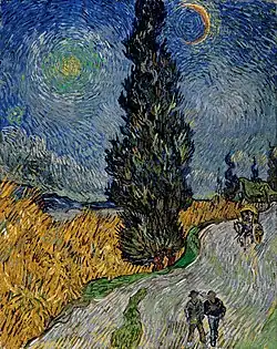 Vincent van Gogh, Camino rural en la Provenza de noche, 1889, 1890.