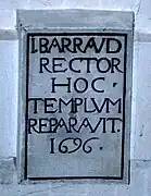 Placa recogiendo la fecha de renovación