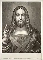 Václav Hollar, aguafuerte, con inscripción del artista en latín, Leonardus da Vinci pinxit, Thomas Fisher Rare Book Library, Toronto