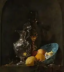 Bodegón con jarra de plata  (c. 1656), de Willem Kalf, Rijksmuseum, Ámsterdam