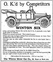 Winton Motor Company anuncio, 1911