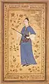 Mujer con un setar, Safavid Irán, Isfahan (ca.1600-1610)