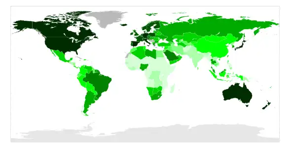 Mapa de vehículos per cápita.