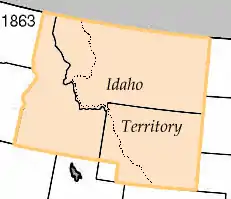 Territorio de Idaho en 1863.