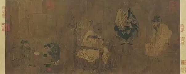Xiao Yi Adquiriendo el Prefacio de Pabellón de la Orquídea por engaño (蕭翼賺蘭亭圖)