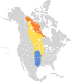 Área de nidificación En vuelo migratorio Área de invernada