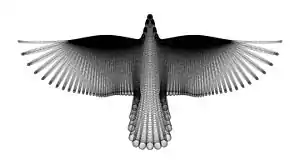 A Bird in Flight, por Hamid Naderi Yeganeh, 2016, construido con una familia de curvas matemáticas
